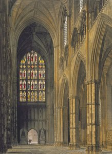 Interior View of Westminster Abbey Looking Towards the West Entrance, Plate 6 from 